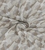 Beige Polyester Abstract 9ft Room Darkening Eyelet Long Door Curtains (2 Pc)