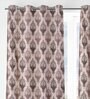 Beige Traditional Polyester 5 Ft Semisheer Eyelet Window Curtains (Set of 2)