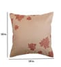 Beige Floral Polyester Blend 18 x 18 Inches Cushion Cover
