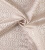 Beige Polyester Blend Geometric 8ft Light Filtering Eyelet Long Curtain