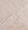 Beige Polyester Blend Geometric 8ft Light Filtering Eyelet Long Curtain