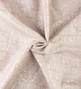 Beige Polyester Blend Geometric 8ft Light Filtering Eyelet Long Curtain