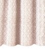 Beige Polyester Blend Geometric 8ft Light Filtering Eyelet Long Curtain