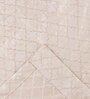 Beige Polyester Blend Geometric 9ft Light Filtering Eyelet Long Curtain