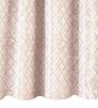 Beige Polyester Blend Geometric 9ft Light Filtering Eyelet Long Curtain