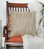 Beige Polyester Blend Traditional 16x16 inches Cushion Covers (1pc)