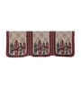 Beige Abstact Polyester Chenille 5 Seater Sofa Cover