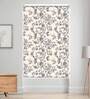 Beige Polyester Floral 84 X 48 Inches Semisheer Roller Blind