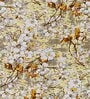 Beige Polyester Floral 9ft Semisheer Eyelet 2 Pc Long Door Curtains