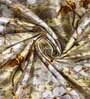 Beige Polyester Floral 9ft Semisheer Eyelet 2 Pc Long Door Curtains