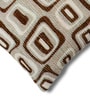Beige Polyester Geometric 16x16 inches Cushion Cover