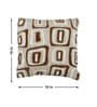Beige Polyester Geometric 16x16 inches Cushion Cover