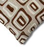 Beige Polyester Geometric 16x16 inches Cushion Covers Set of 2