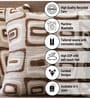 Beige Polyester Geometric 16x16 inches Cushion Covers Set of 3