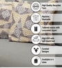 Beige Polyester Geometric 16x16 inches Cushion Covers Set of 3
