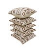 Beige Polyester Geometric 16x16 inches Cushion Covers Set of 5
