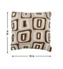 Beige Polyester Geometric 18x18 inches Cushion Covers Set of 5