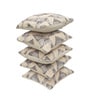 Beige Polyester Geometric 18x18 inches Cushion Covers Set of 5