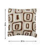 Beige Polyester Geometric 20x20 inches Cushion Cover