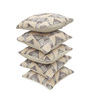 Beige Polyester Geometric 20x20 inches Cushion Covers Set of 5