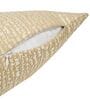 Beige Polyester Jacquard 16x16 inches Cushion Cover Set of 5