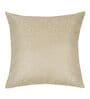 Beige Polyester Jacquard 16x16 inches Cushion Cover Set of 5