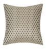 Beige Polyester Jacquard 16x16 inches Cushion Cover Set of 5