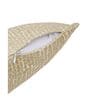Beige Polyester Jacquard 16x16 inches Cushion Cover Set of 5