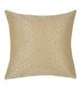 Beige Polyester Jacquard 16x16 inches Cushion Cover Set of 5