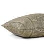 Beige Polyester Jacquard 16x16 inches Cushion Cover Set of 5