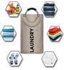 Beige Polyester Laundry Basket