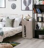 Beige Polyester Laundry Basket