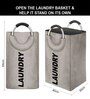 Beige Polyester Laundry Basket