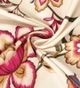 Beige Floral Polyester 9 Ft Blackout Eyelet Door Curtains (Set of 2)