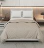 Beige Polyester Solid 105 GSM Double Bed Comforter
