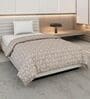 Beige Polyester Solid 105 GSM Single Bed Comforter