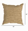 Beige Textured Polyester 16 x 16 Inches Cushion Covers (Set of 2)
