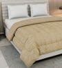 Beige Polyester Solid 200 GSM Double Bed Comforter