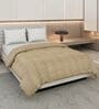 Beige Polyester Solid 200 GSM Double Bed Comforter