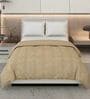 Beige Polyester Solid 200 GSM Double Bed Comforter