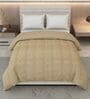 Beige Polyester Solid 200 GSM Double Bed Comforter