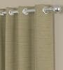 Green Polyester Solid 5 Ft  Semisheer Eyelet 2 Window Curtains