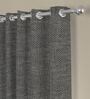 Grey Solid Polyester 7 Ft Blackout Eyelet Door Curtains (Set of 2)