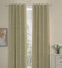 Beige Solid Polyester 7 Ft Semisheer Eyelet Door Curtains (Set of 2)