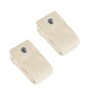 Beige Polyester Solid 7 ft Light Filtering Eyelet (Set of 2) Door Curtains