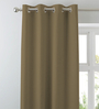 Beige Polyester Solid 9Ft Blackout Eyelet Long Door Curtains (Pack of 2)