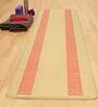Beige Polyester 67 x 28 Inches Hand Woven Floor Runner