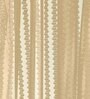 Beige Polyester Striped 7ft Sheer Eyelet Door Curtain
