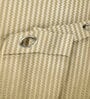 Beige Polyester Striped 9ft Sheer Eyelet Door Curtain
