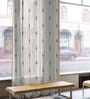 Beige Polyester Tradiional 7Ft Sheer Eyelet Door Curtains (Pack of 2)